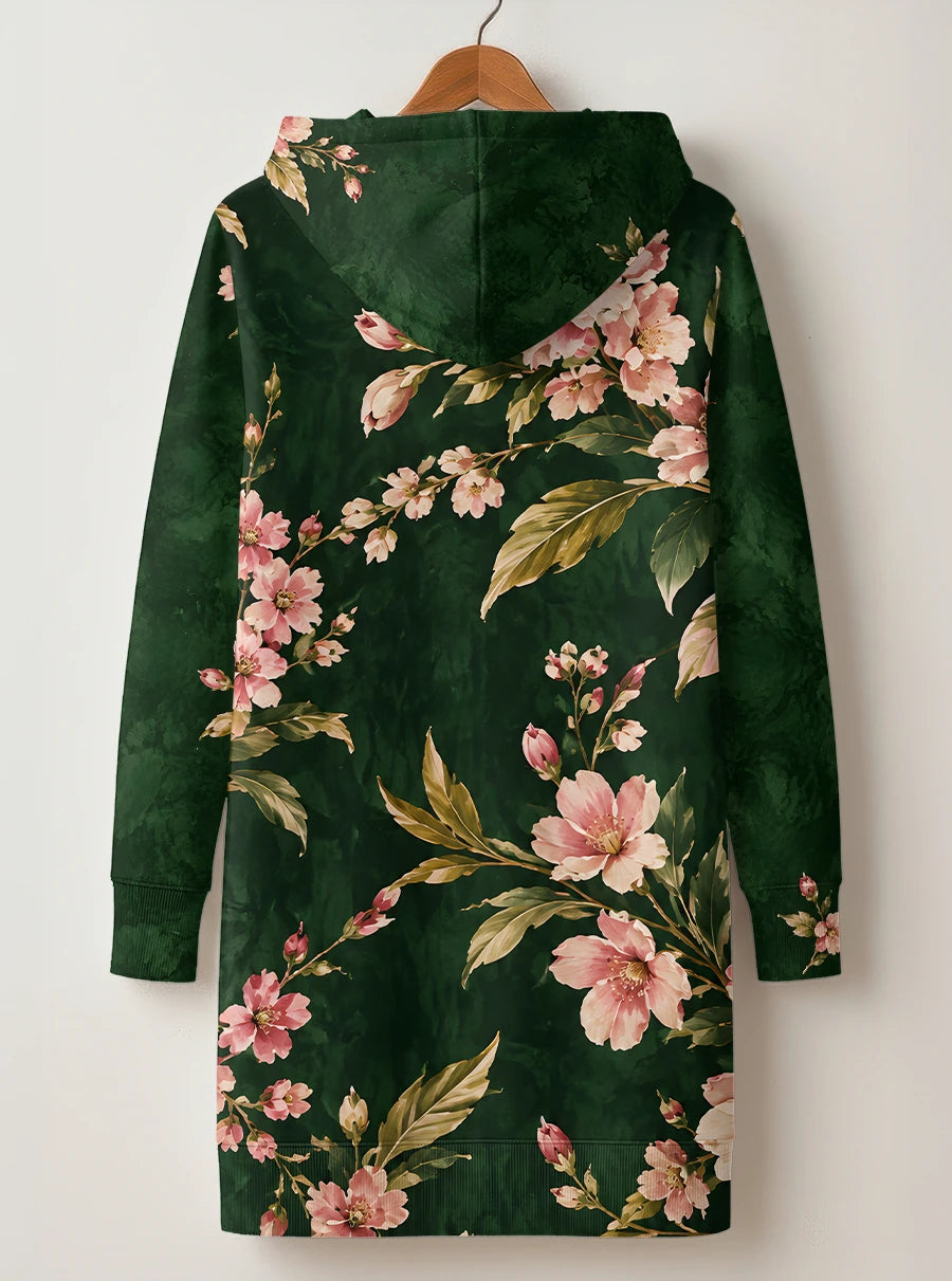 "Chipukizi" Hoodie Dress — back flat