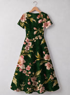 "Chipukizi" Sweetheart Midi Dress — back flat
