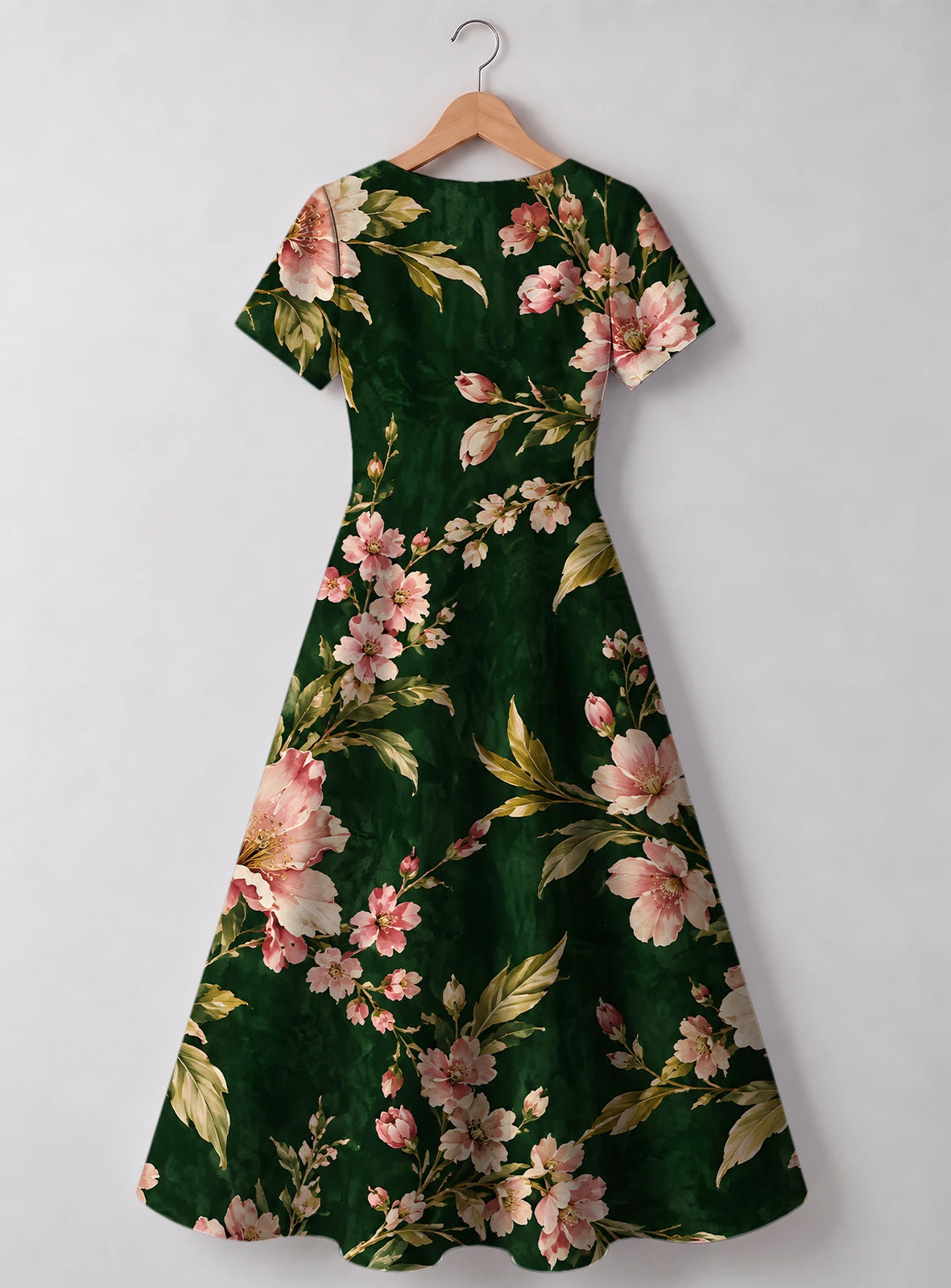 "Chipukizi" Sweetheart Midi Dress — back flat