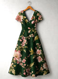"Chipukizi" V Neck Midi Dress Promo