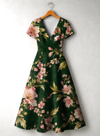 "Chipukizi" V Neck Midi Dress Promo