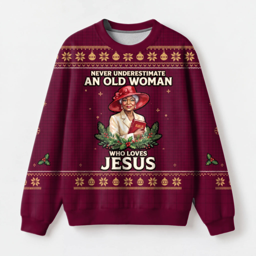 "Church Lady" Christmas Sweatshirt — front view