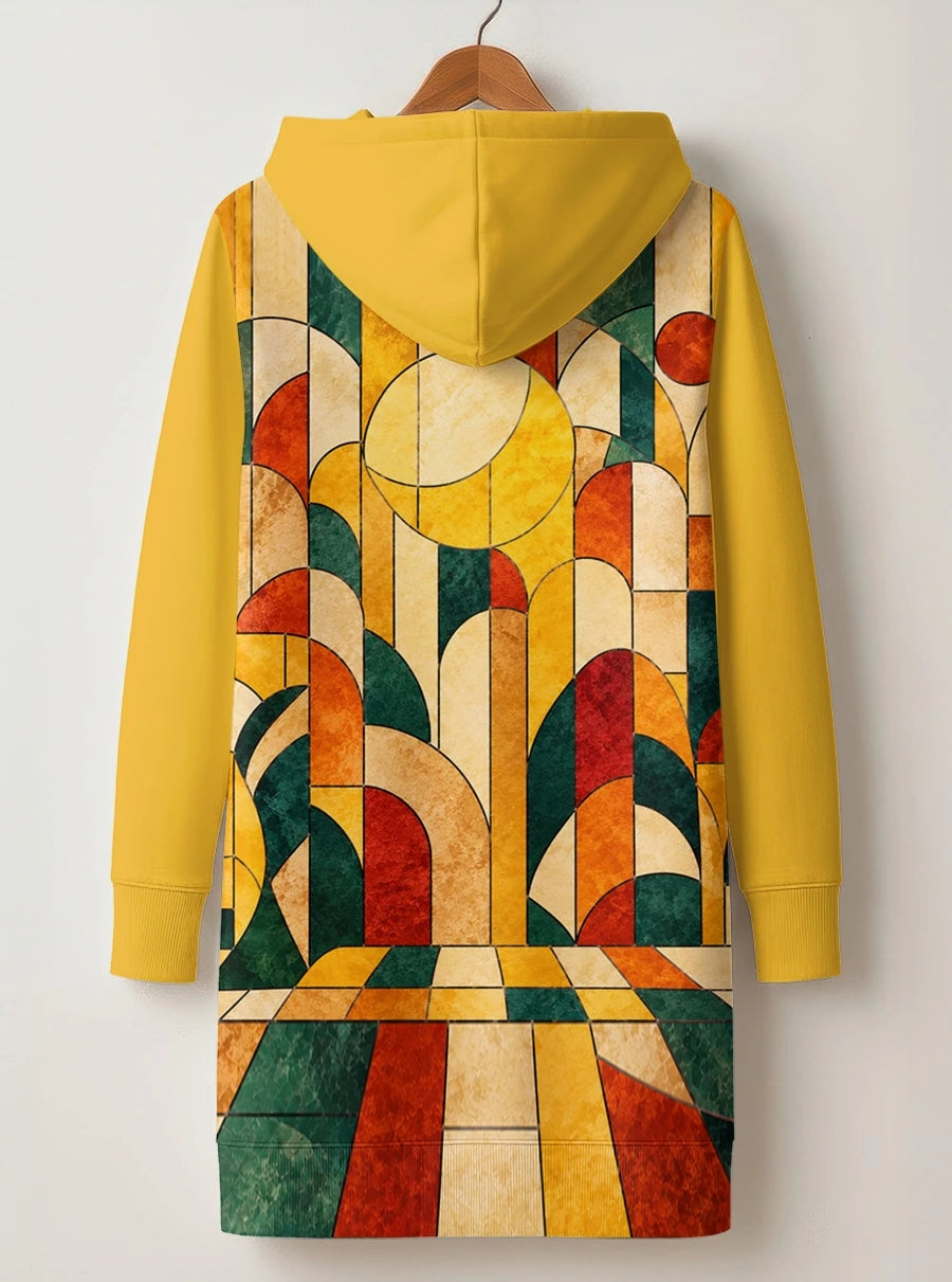 "Dada" Hoodie Dress — back flat