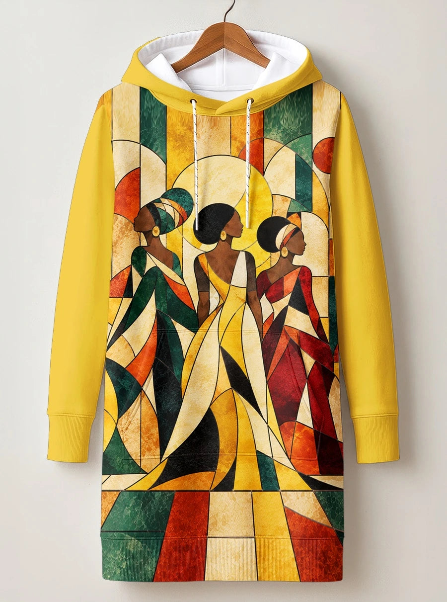 "Dada" Hoodie Dress — front flat