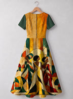 "Dada" Sweetheart Midi Dress — back flat