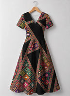 "Darizi" V Neck Midi Dress Promo