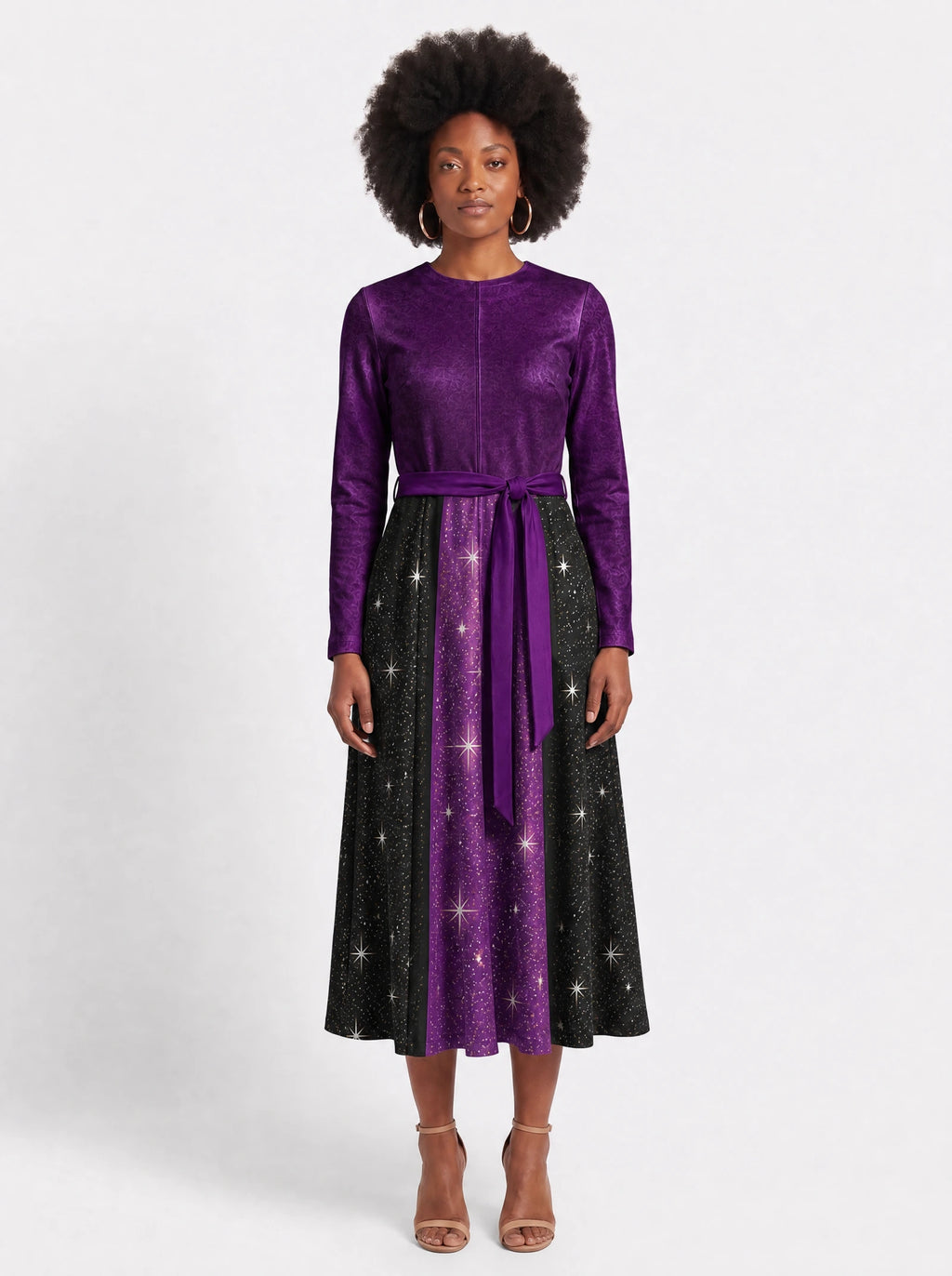 "Dark Fairy" Long Sleeve Midaxi Dress