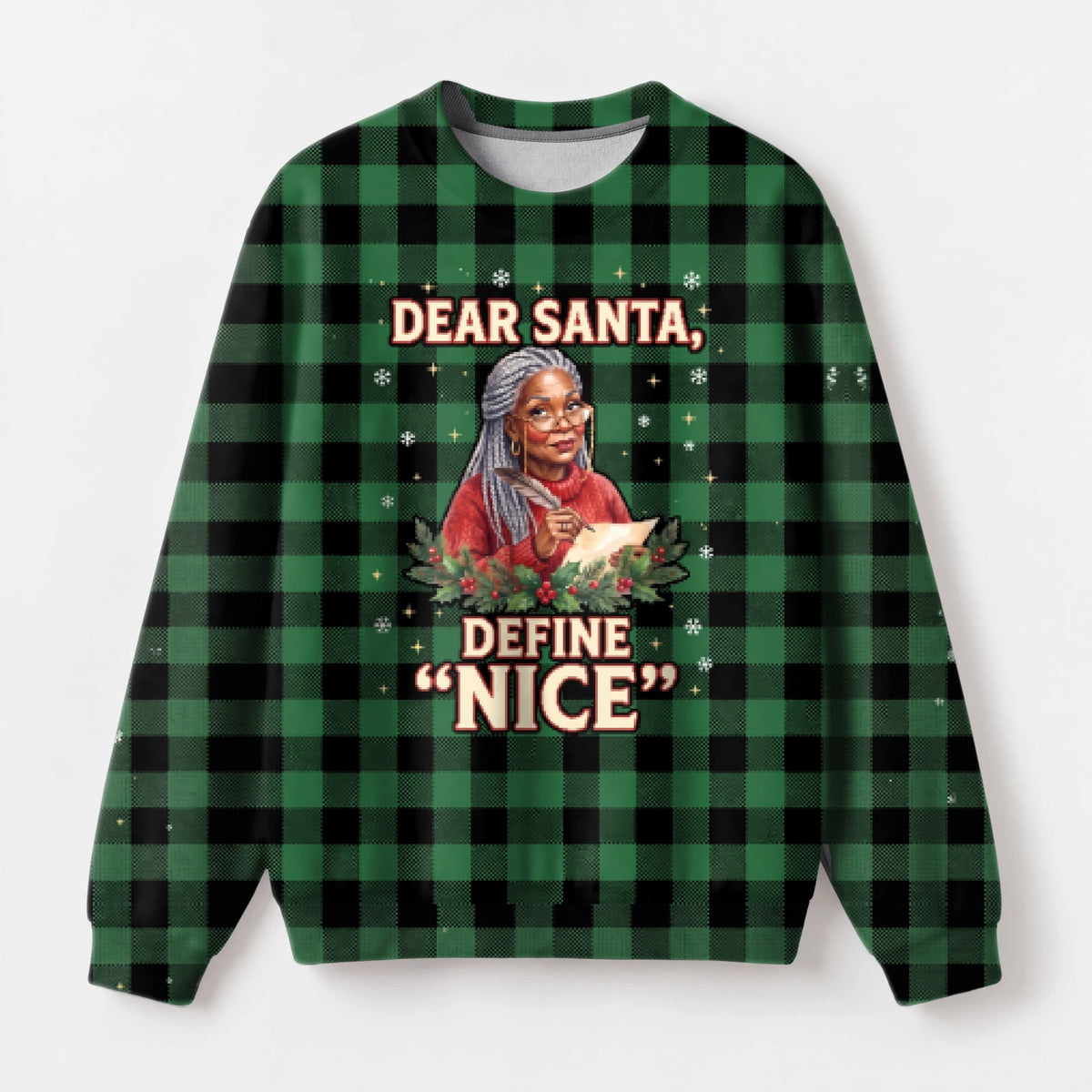 "Dear Santa" Christmas Sweatshirt — front view