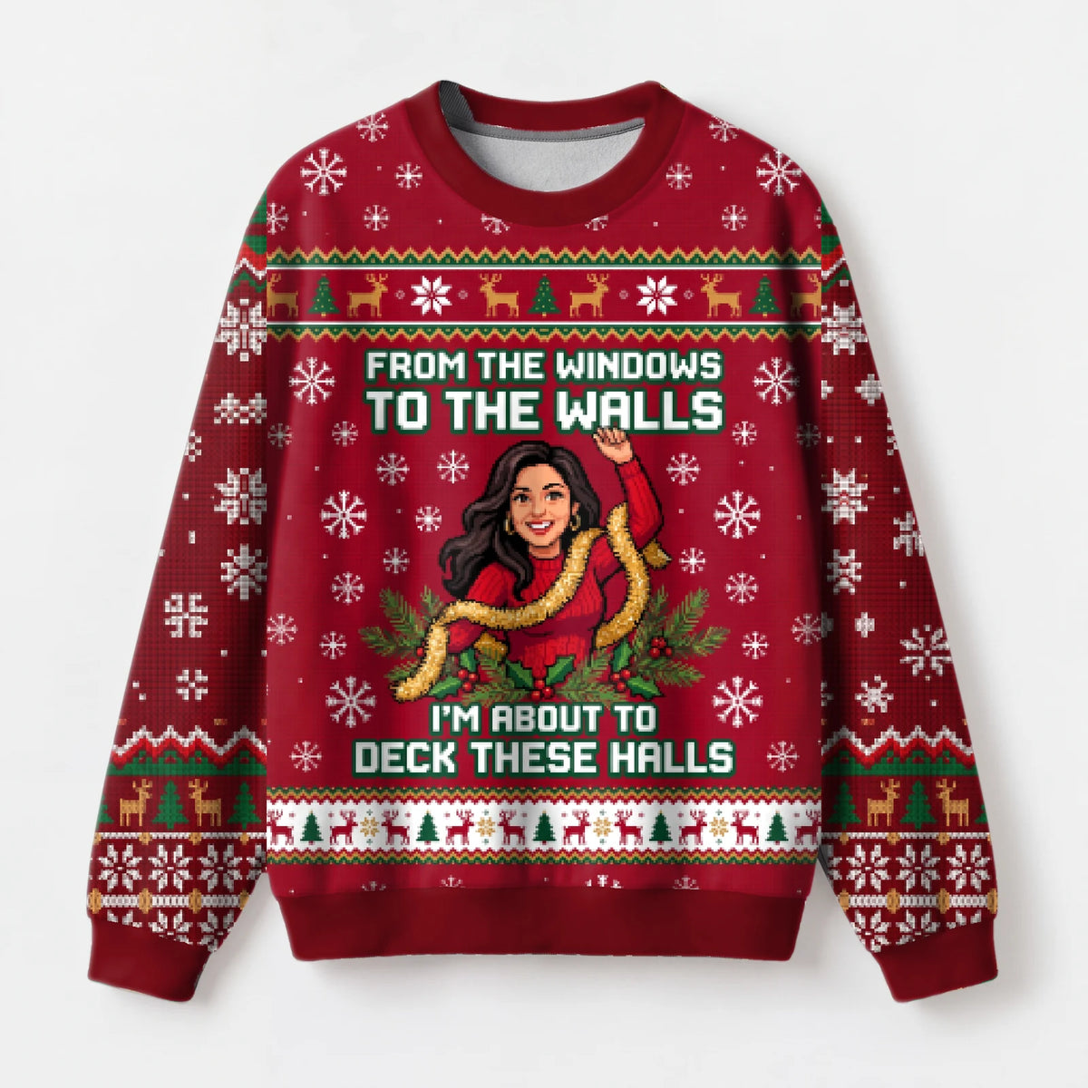 "Deck Mode" Christmas Sweatshirt — front view