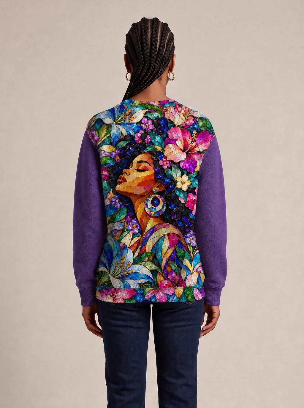 "Dirisha" Sweatshirt — back view on model