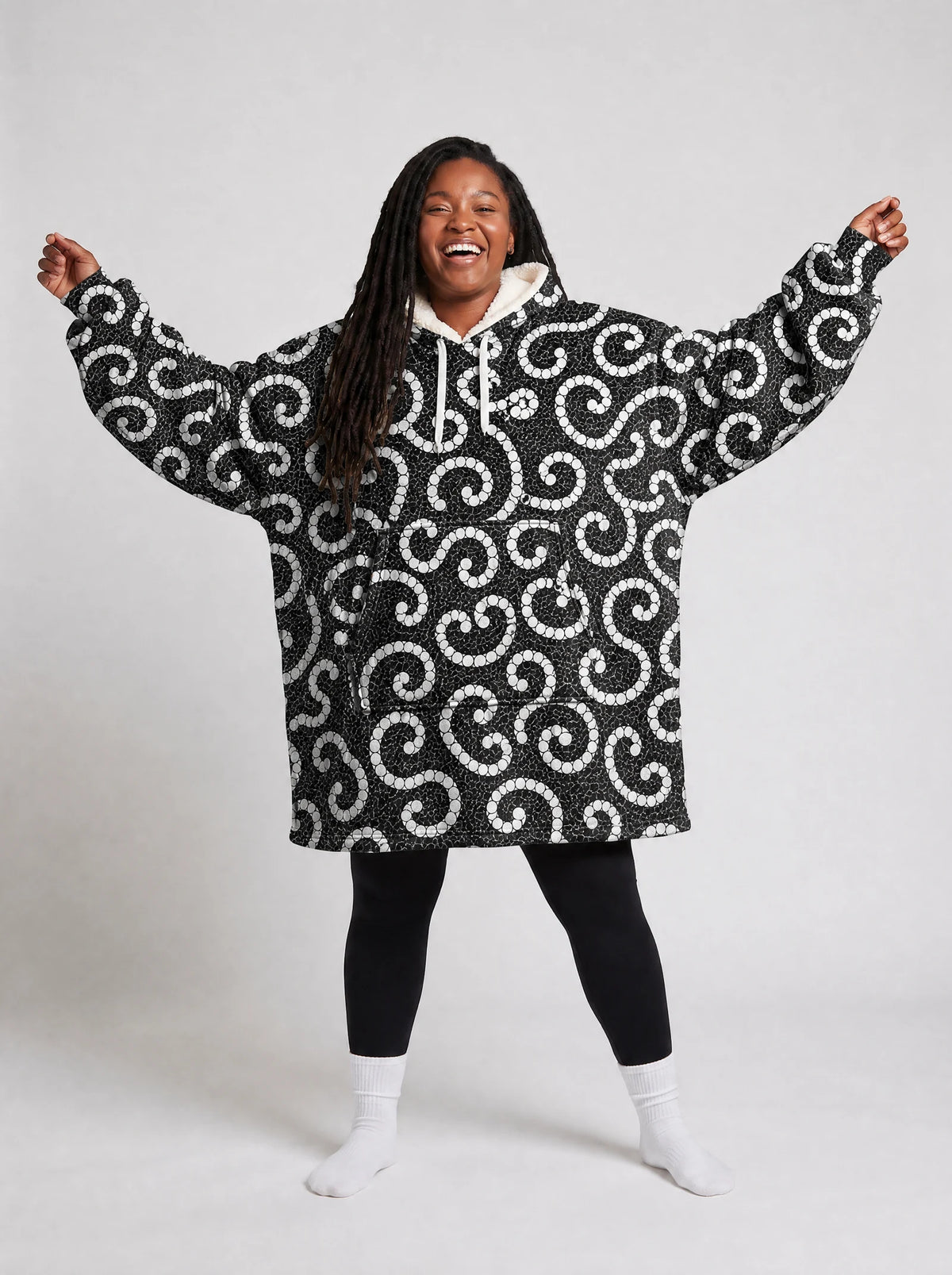 "Duara" Blanket Hoodie — front