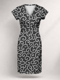 "Duara" Cap Sleeve Midi Dress