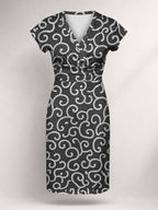 "Duara" Cap Sleeve Midi Dress