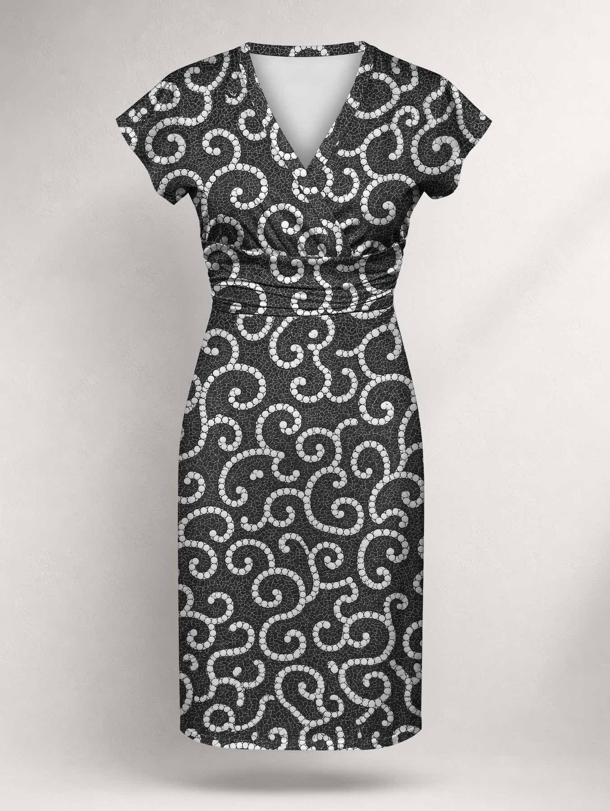 "Duara" Cap Sleeve Midi Dress