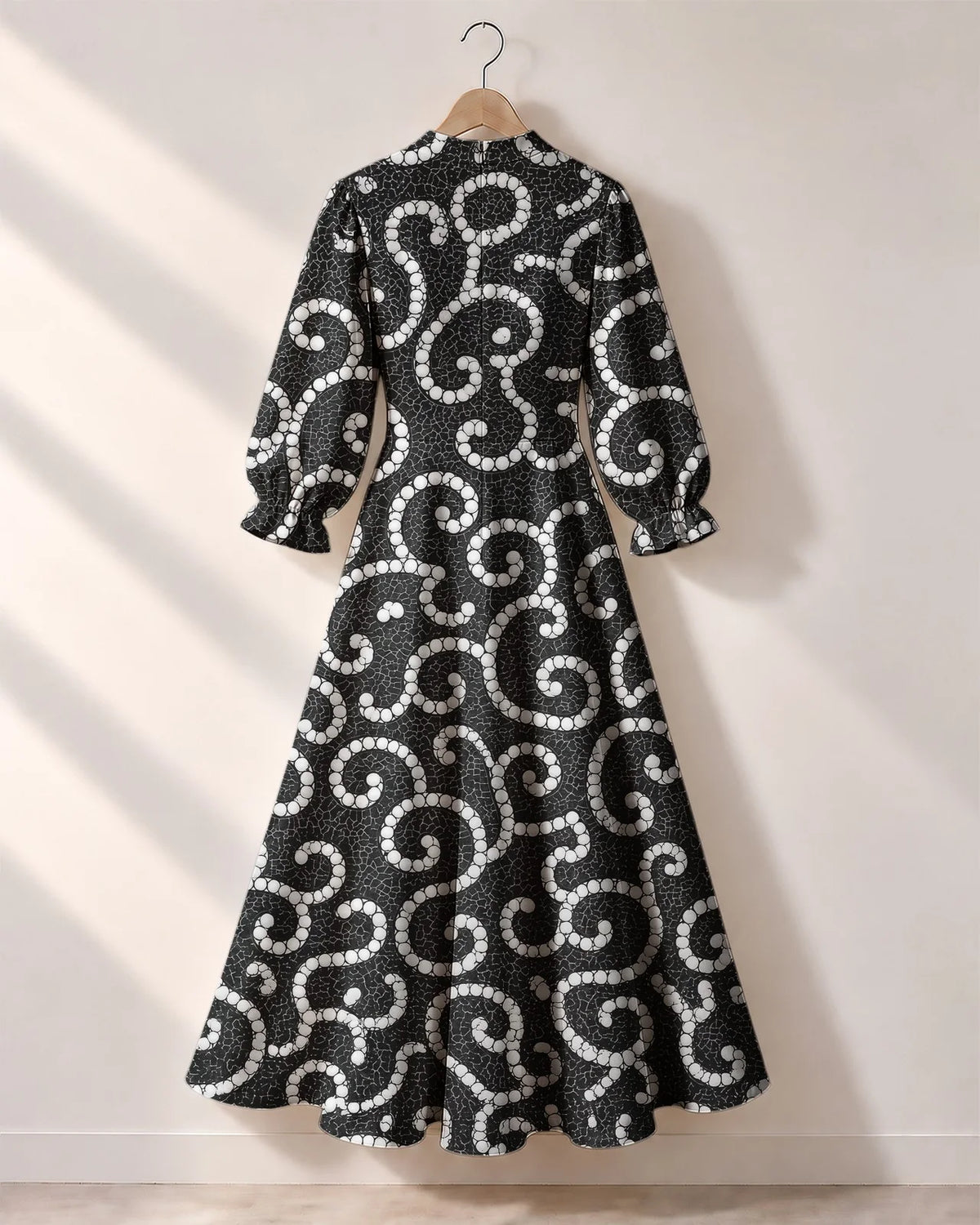 "Duara" Long Puff Sleeve Dress