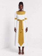 "Egyptian Goddess" Long Sleeve Midaxi Dress
