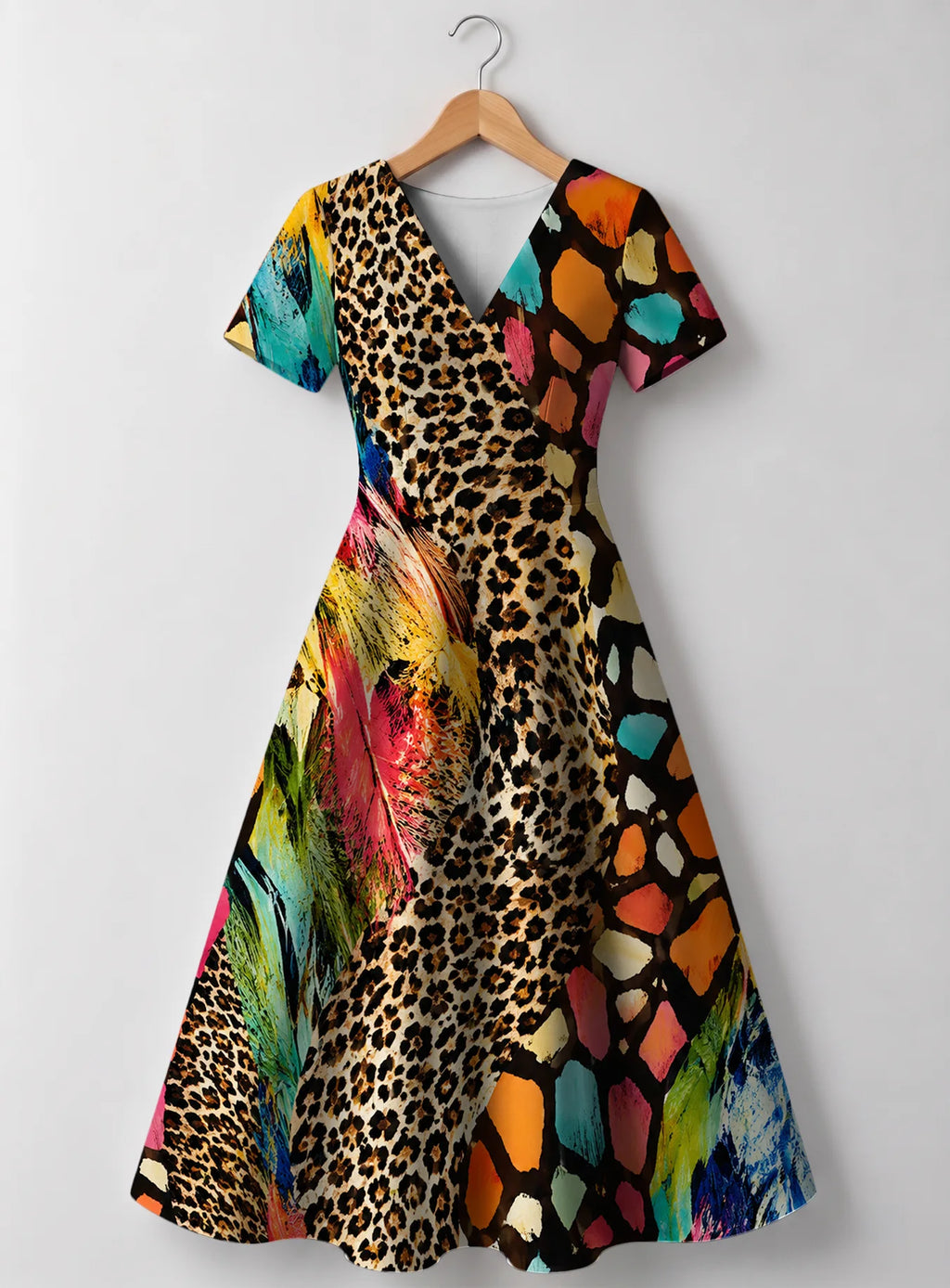 "Fahari" V Neck Midi Dress