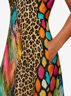 "Fahari" V Neck Midi Dress — back