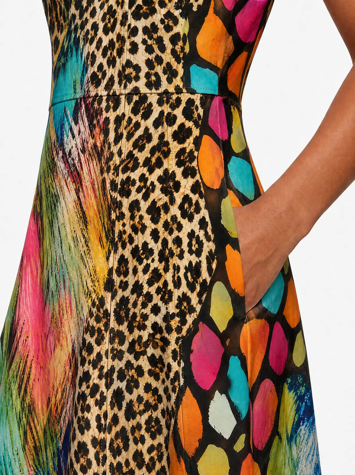 "Fahari" V Neck Midi Dress — back