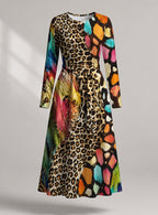 "Fahari" Viscose Midi Dress — front view