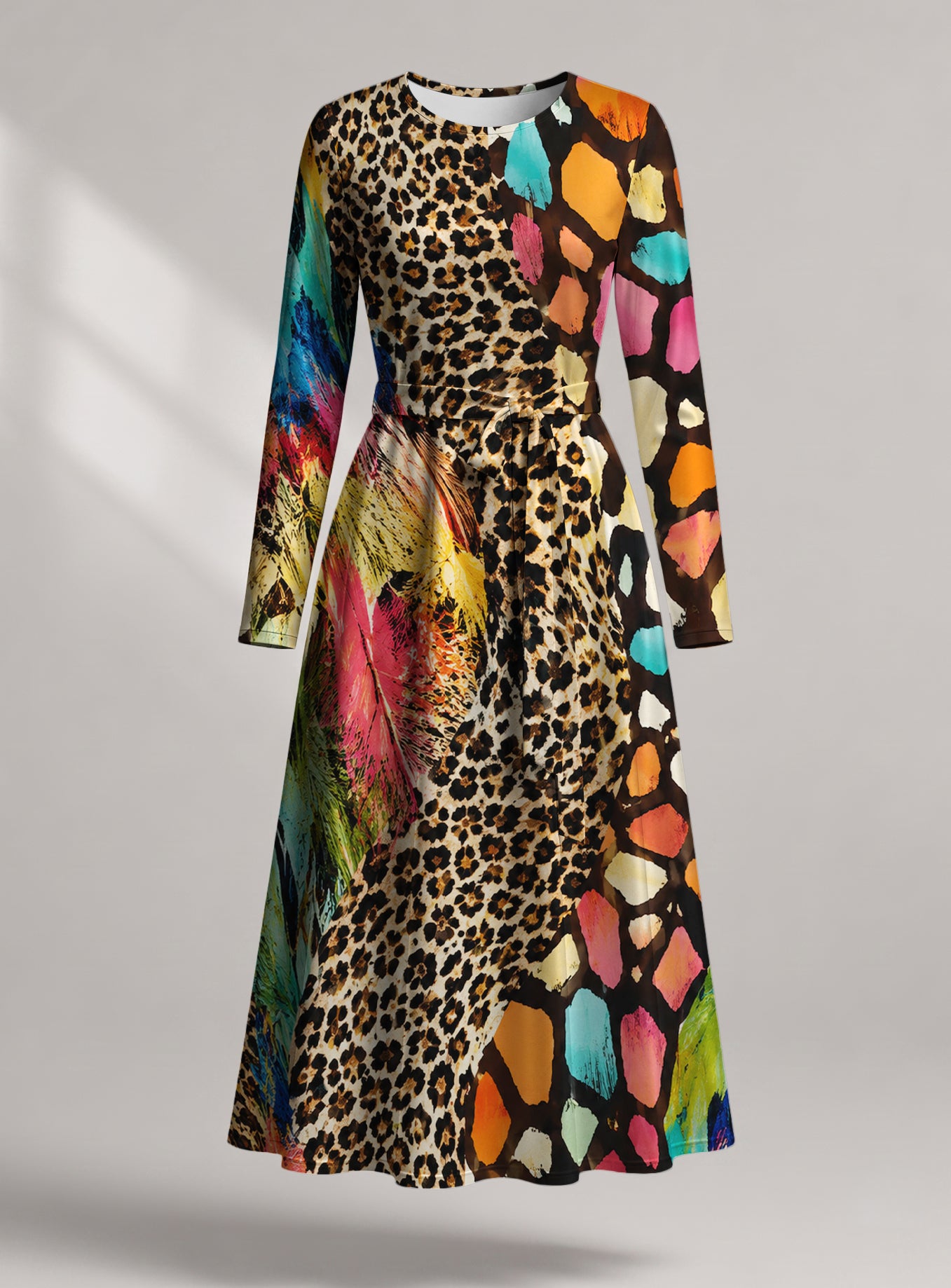 "Fahari" Viscose Midi Dress — front view