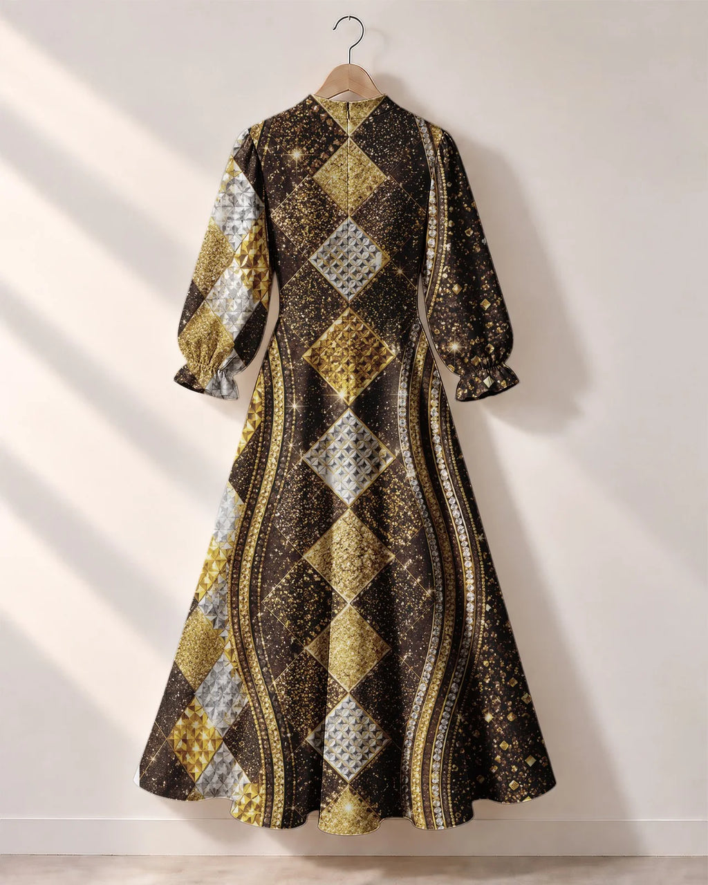 "Fataki" Long Puff Sleeve Dress