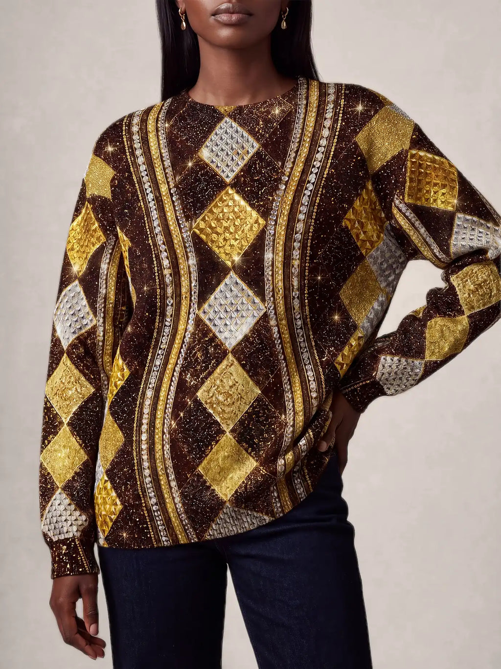 "Fataki" Sweatshirt — styled view on model