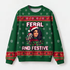 "Feral" Christmas Sweatshirt — front view