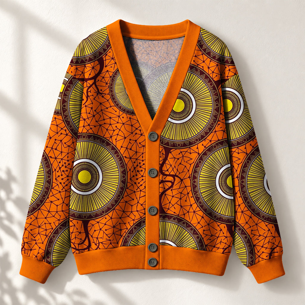 "Mchana" Knitted Cardigan — front view