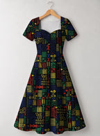 "Michoro" Sweetheart Midi Dress