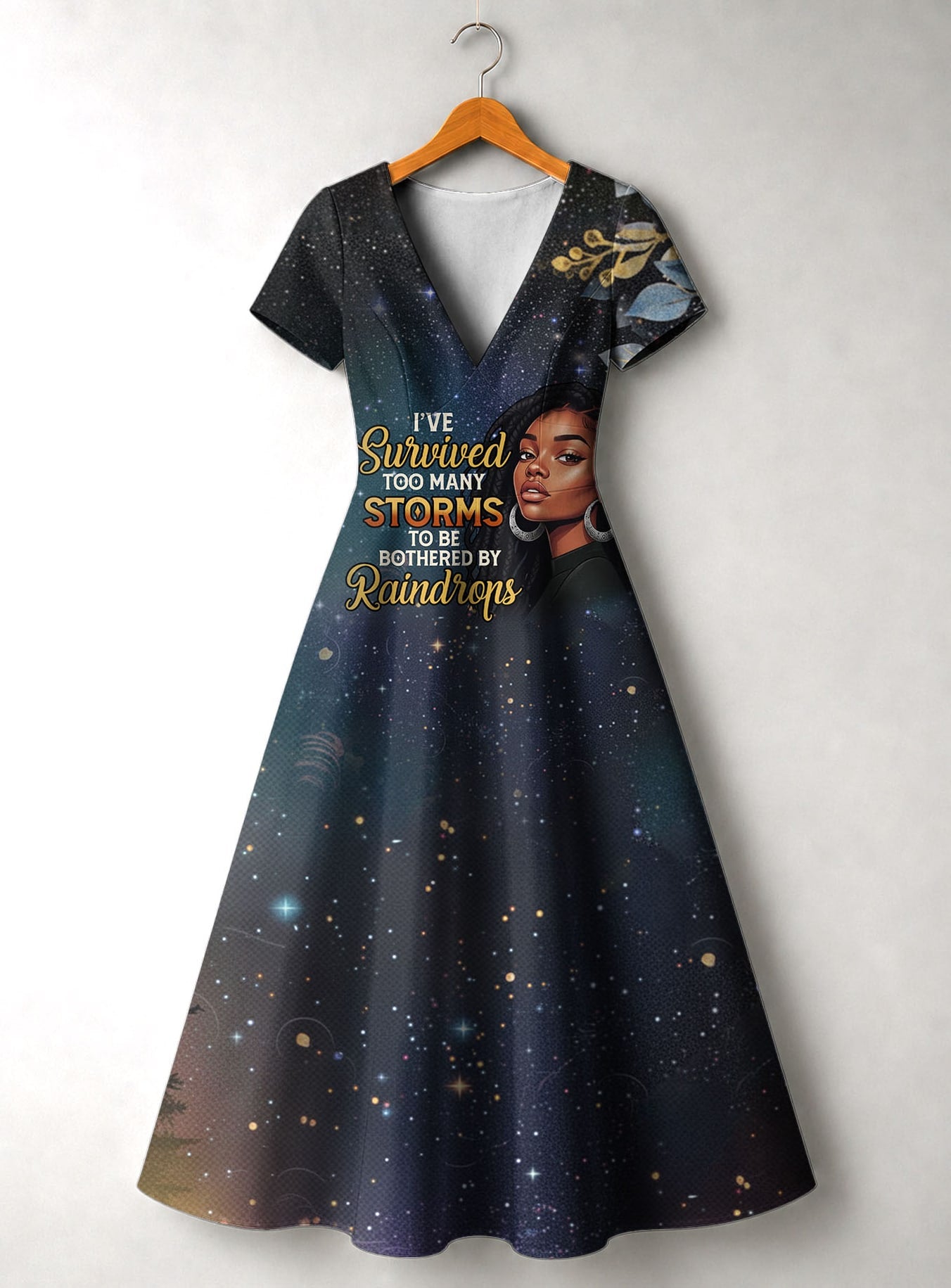 "Nyota" Short Sleeve Maxi Dress