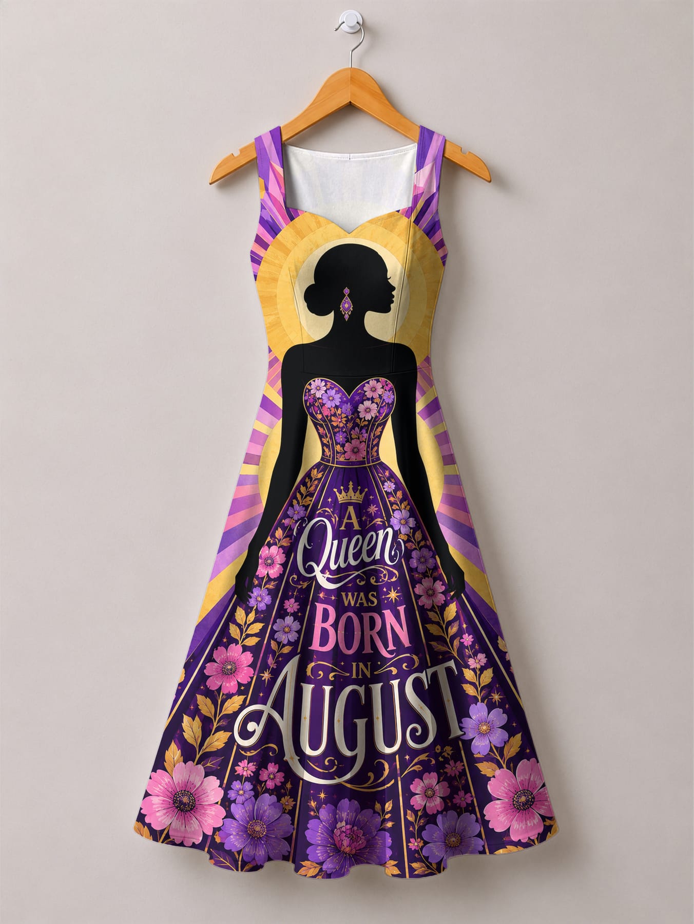 "August Queen Purple Bloom" Corset Dress