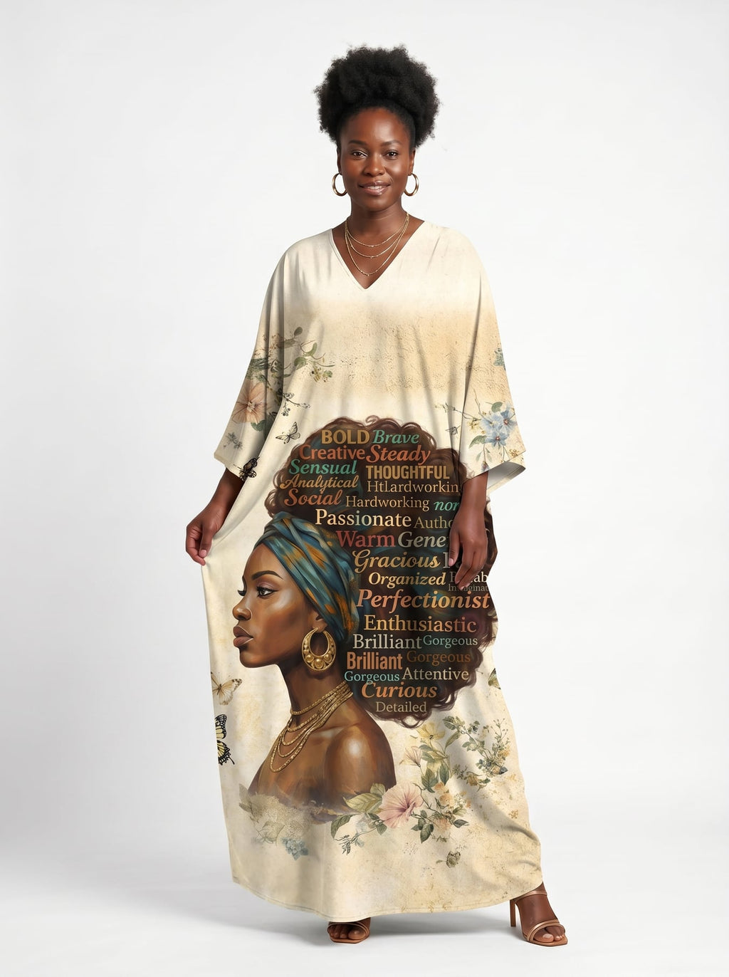 Gorgeous Black Queen Kaftan Dress Promo