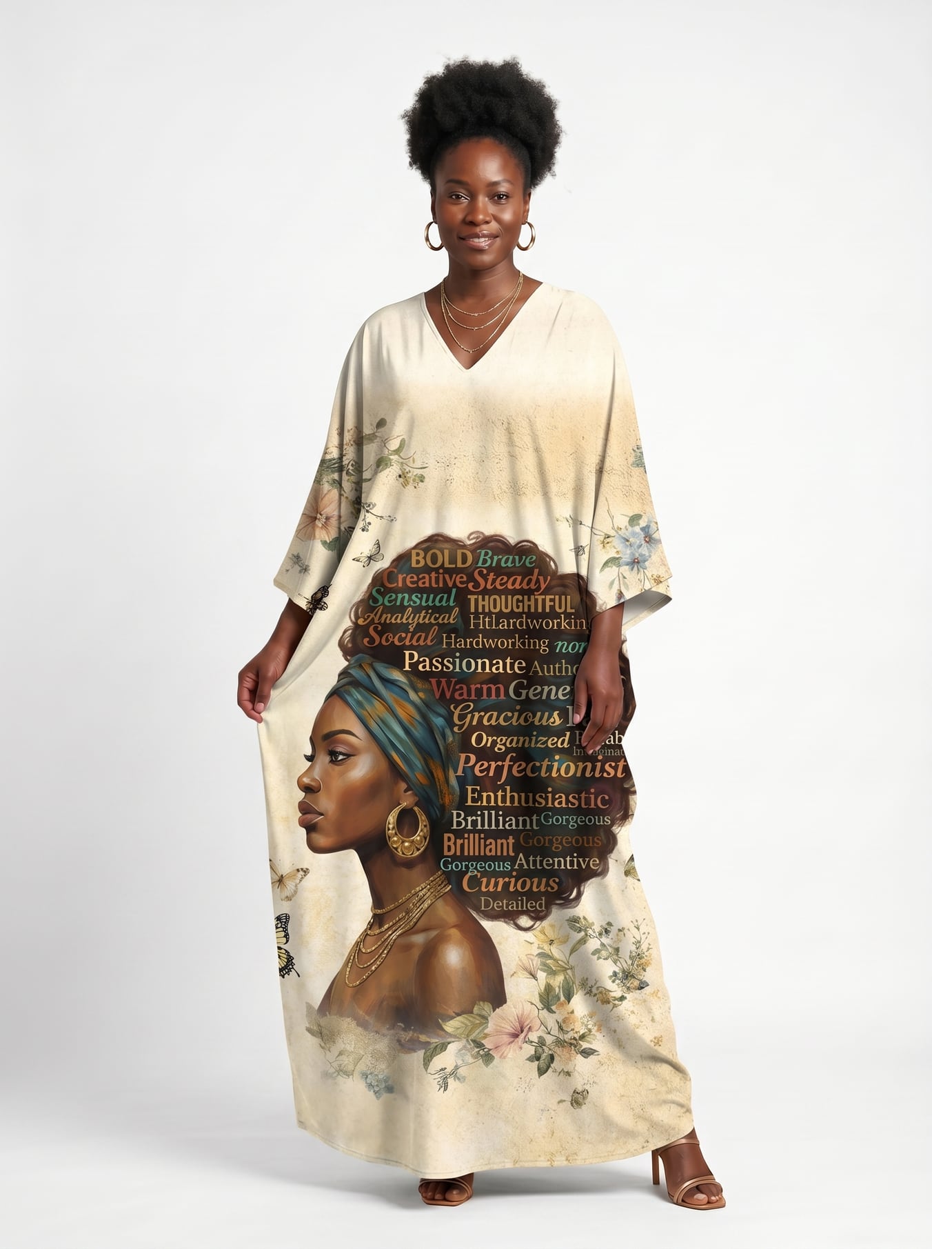 Gorgeous Black Queen Kaftan Dress