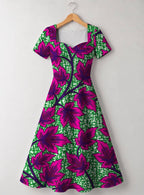 "Mzabibu" Sweetheart Midi Dress