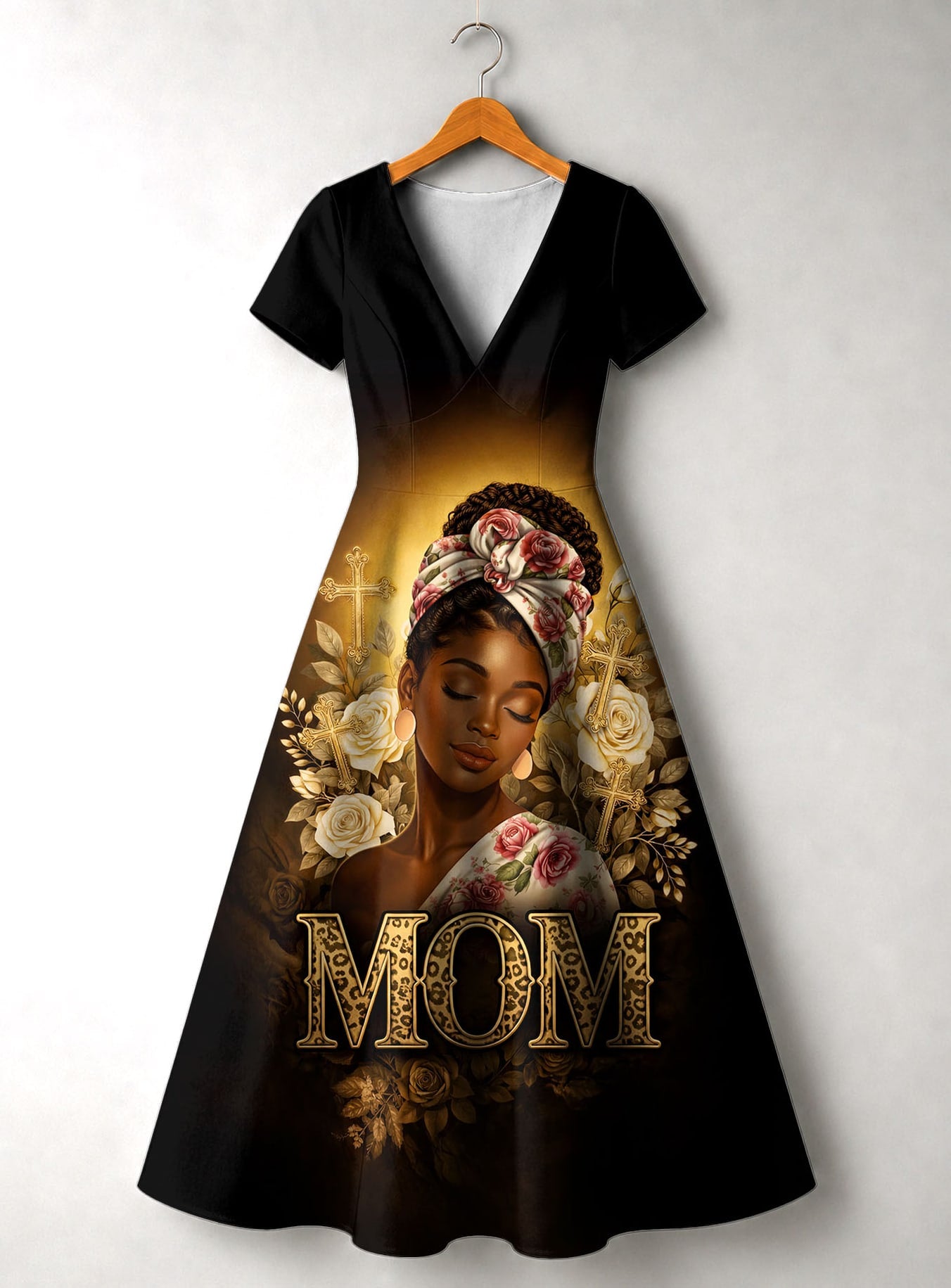 "Iyanu" Short Sleeve Maxi Dress