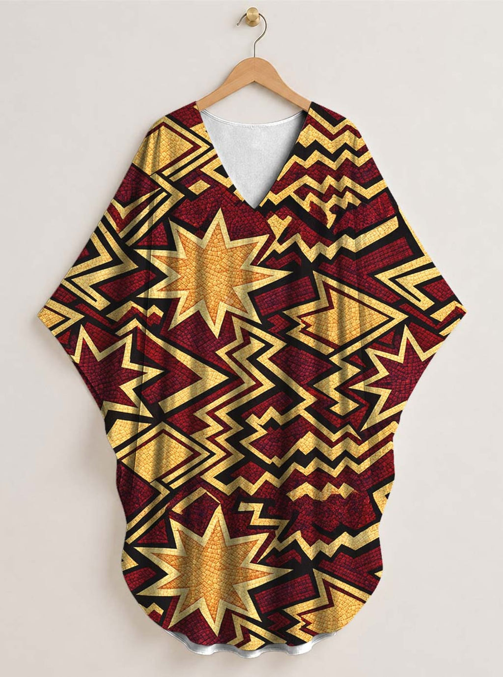 "Burgundy Sheba" Kaftan Dress