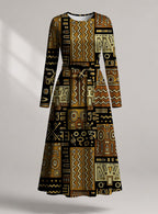 "Sankofa" Viscose Midi Dress