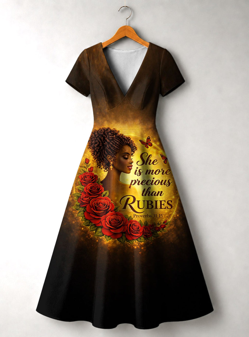 "Thamani" Short Sleeve Maxi Dress