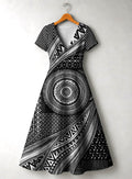 "Hoku" Short Sleeve Maxi Dress
