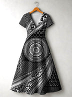 "Hoku" Short Sleeve Maxi Dress