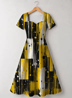 "Mvua" Sweetheart Midi Dress