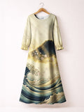 "Wimbi" Long Sleeve Maxi Dress