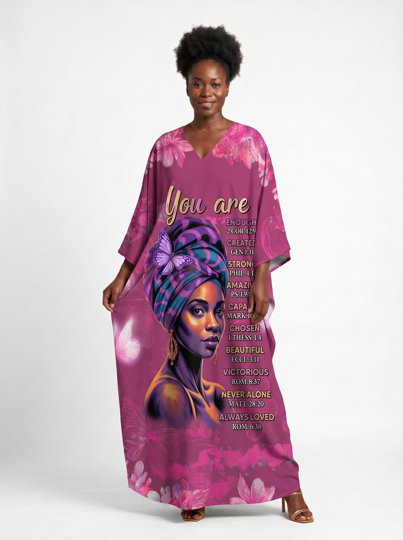 Pink Orchid Kaftan Dress
