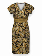 "Ashanti" Cap Sleeve Midi Dress