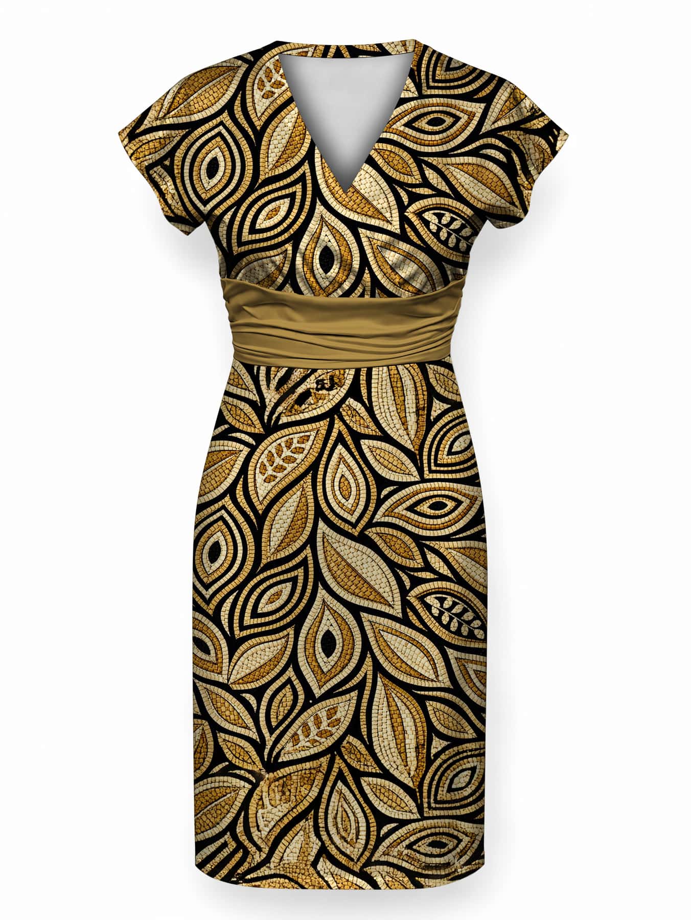 "Ashanti" Cap Sleeve Midi Dress