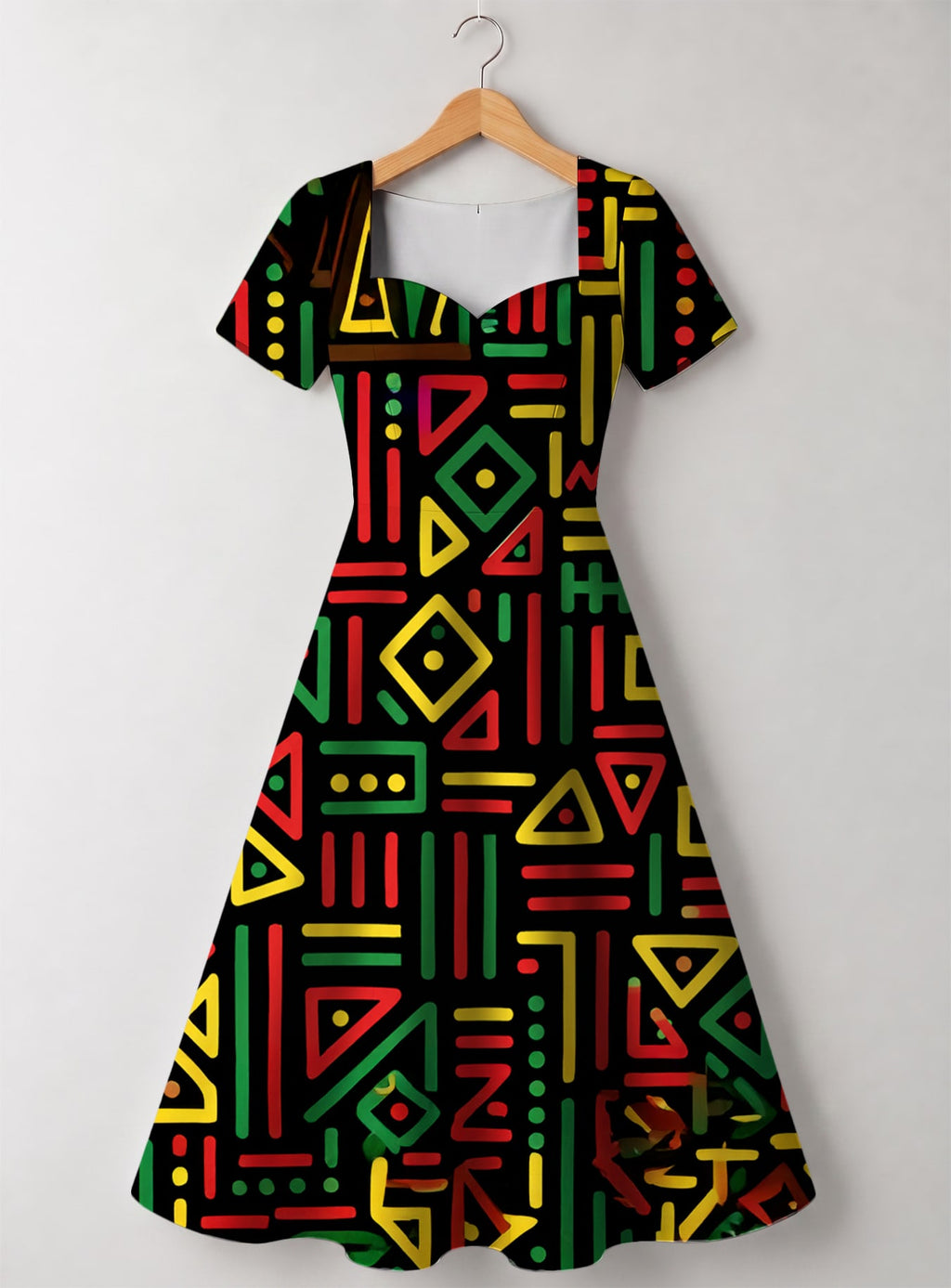 "Nairobi" Sweetheart Midi Dress
