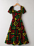 "Nairobi" Sweetheart Midi Dress