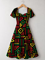 "Nairobi" Sweetheart Midi Dress