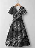 "Hoku" V Neck Midi Dress